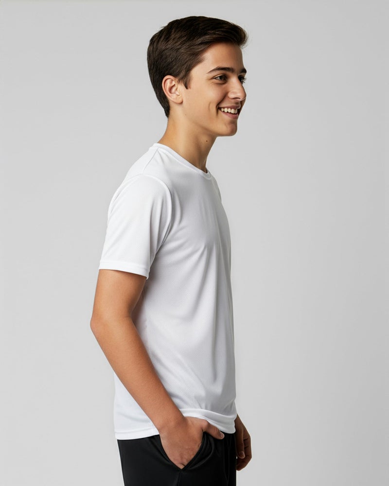 REALESSENTIALS Real Essentials 5 Pack: Boys' Mesh Short Sleeve Athletic T-Shirt - Youth Kids Teens Active Basketball Tops -Set 2,Large 12-14 - Image 5